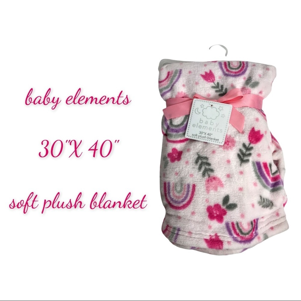 NWT baby elements 30"X 40" soft plush blanket